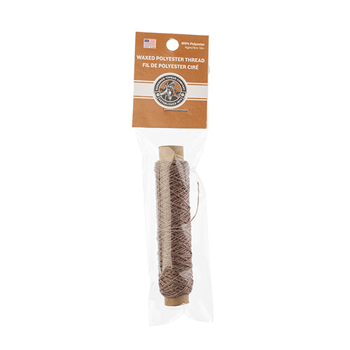 Waxed Polyester Thread Bobbin 3 Ply - 75ft - 0.38mm  -  Sand