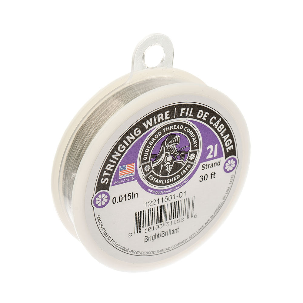 String And Wire Stringing Wire 21 Strand 30ft - 0.015in - Bright – gudebrodthread.com