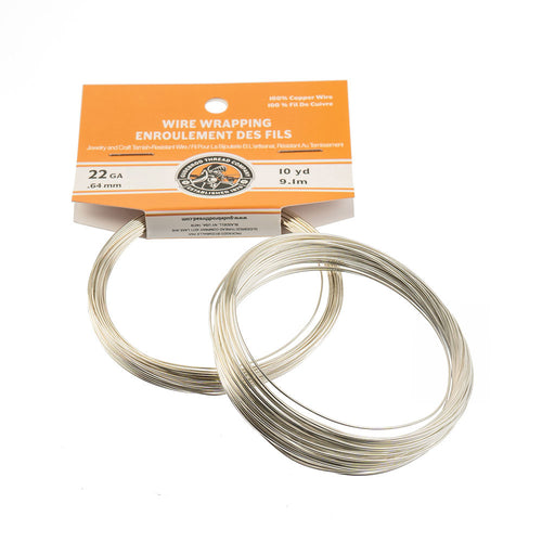 Colored Copper Wire Wrapping Tarnish Resistant - Silver Plated