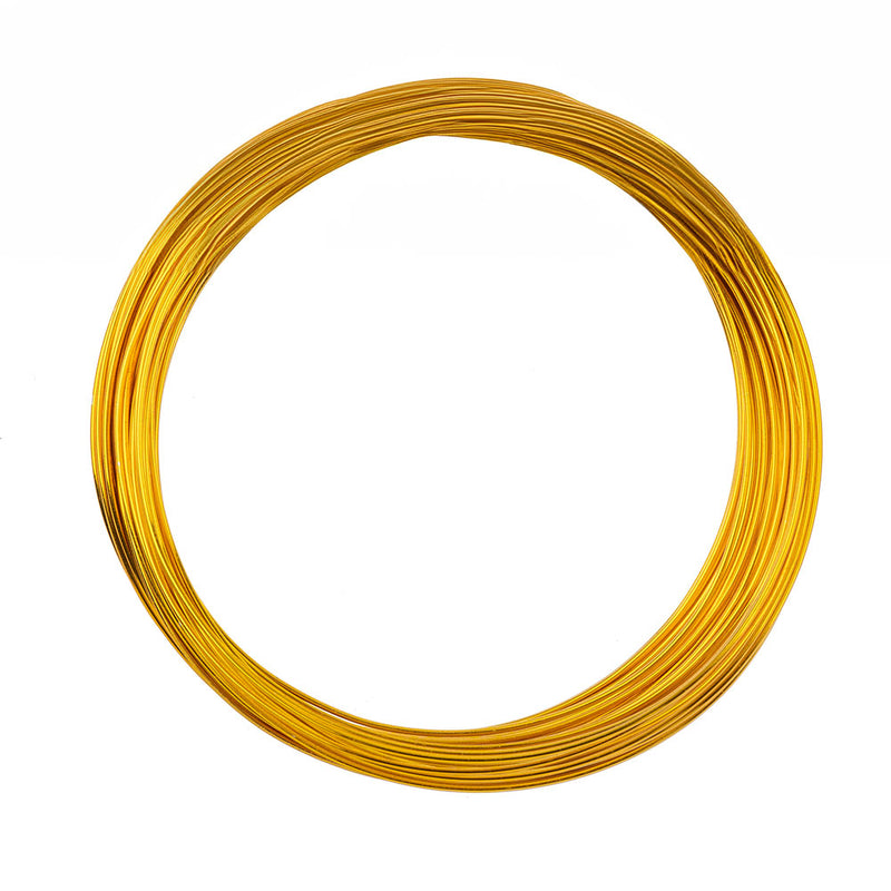 Colored Copper Wire Wrapping Tarnish Resistant  - Yellow