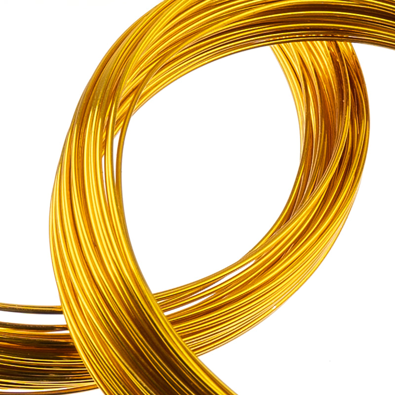 Colored Copper Wire Wrapping Tarnish Resistant  - Yellow