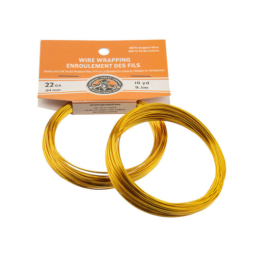 Colored Copper Wire Wrapping Tarnish Resistant  - Yellow