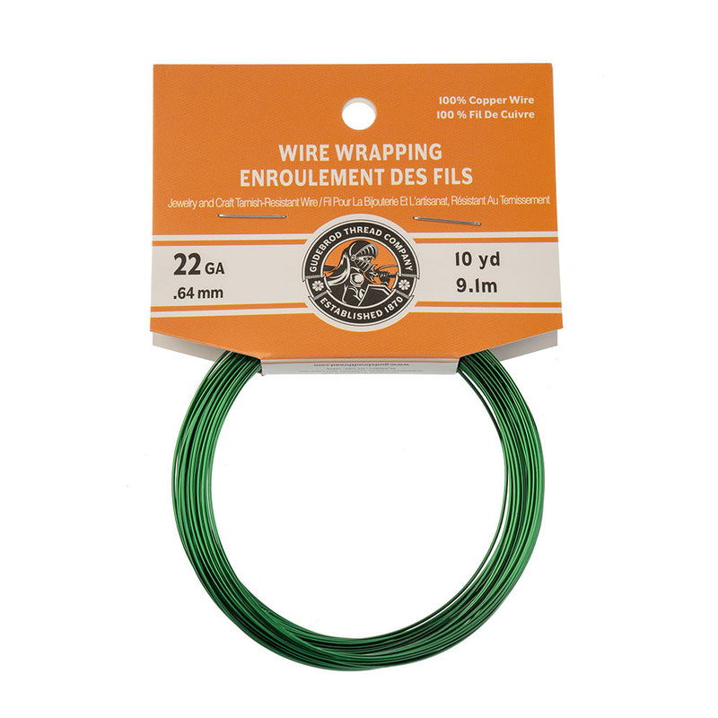 Colored Copper Wire Wrapping Tarnish Resistant - Green