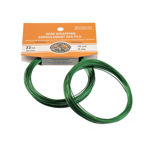 Colored Copper Wire Wrapping Tarnish Resistant - Green