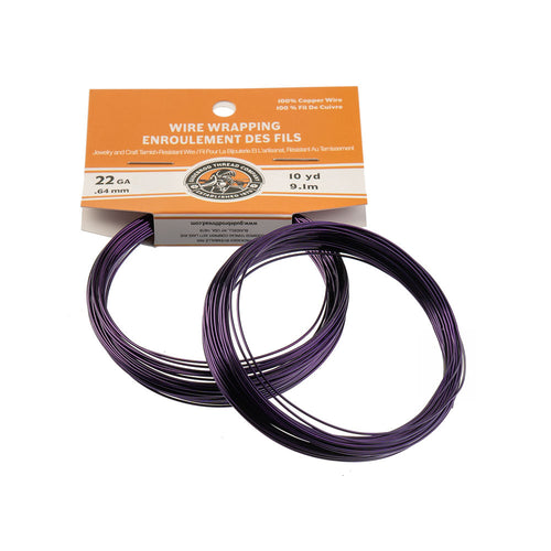 Colored Copper Wire Wrapping Tarnish Resistant - Purple