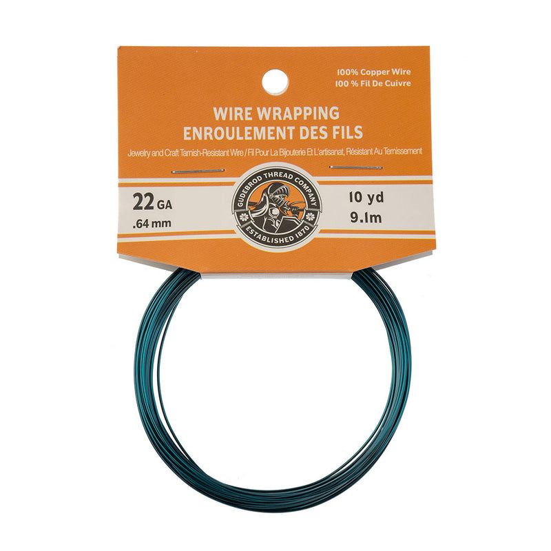 Colored Copper Wire Wrapping Tarnish Resistant - Teal