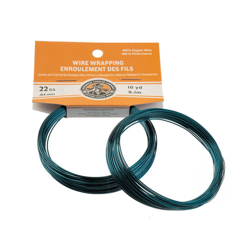 Colored Copper Wire Wrapping Tarnish Resistant - Teal