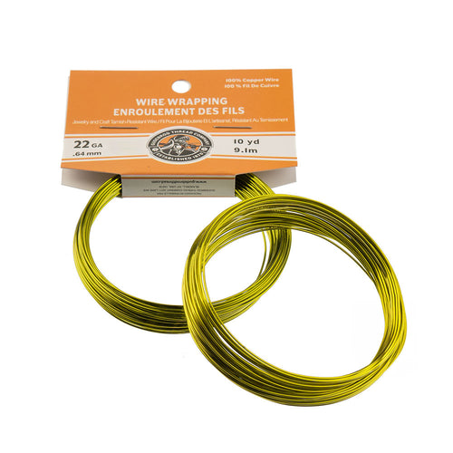 Colored Copper Wire Wrapping Tarnish Resistant - Chartreuse